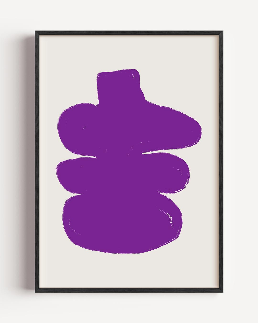 Moderne Abstracte Paarse – boheme portret poster als wanddecoratie
