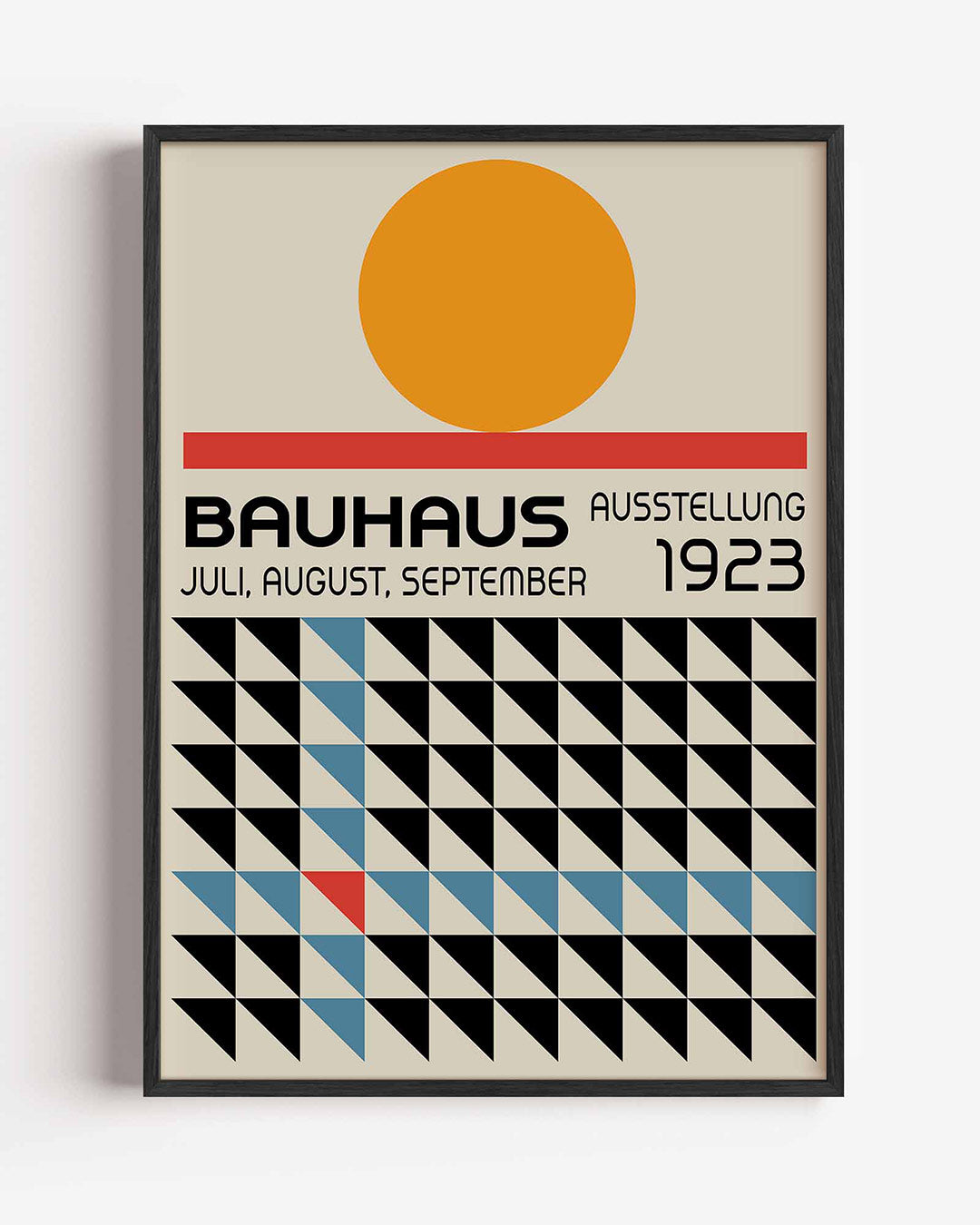 Vorm en kleur – staande Bauhaus poster als wanddecoratie