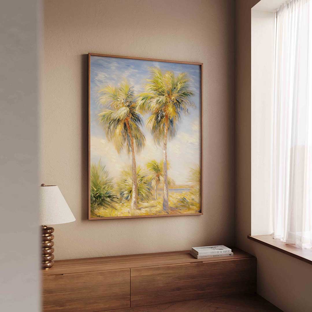 Tropische palmbomen – tropische wandkunst als portret poster