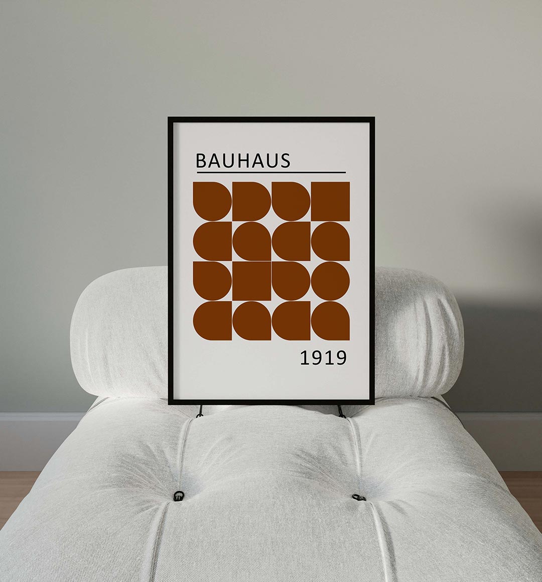 Vormritme en lijnen – moderne Bauhaus wandkunst als poster