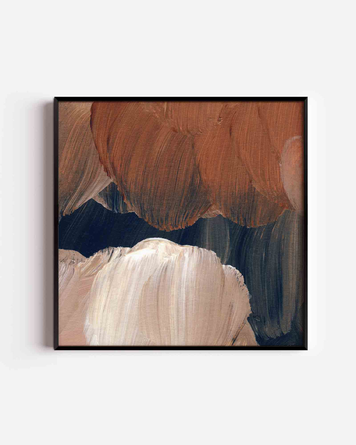 Abstracte penseelstreken – schilderkunst vierkante poster als wanddecoratie