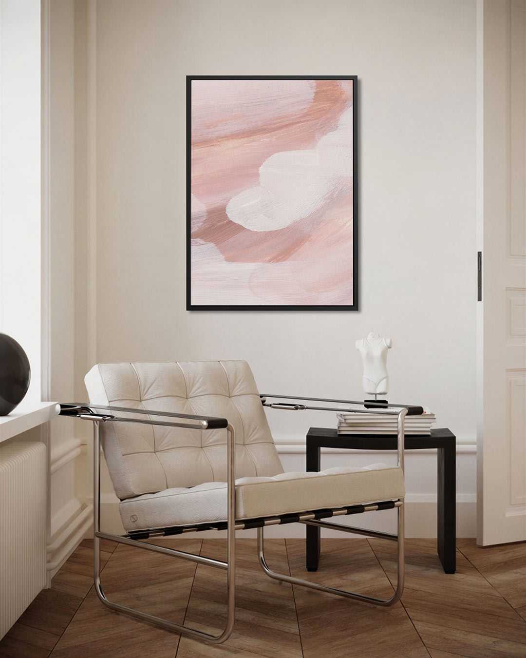 Zachte kleurvlakken – kunstwerk als stijlvolle wanddecoratie