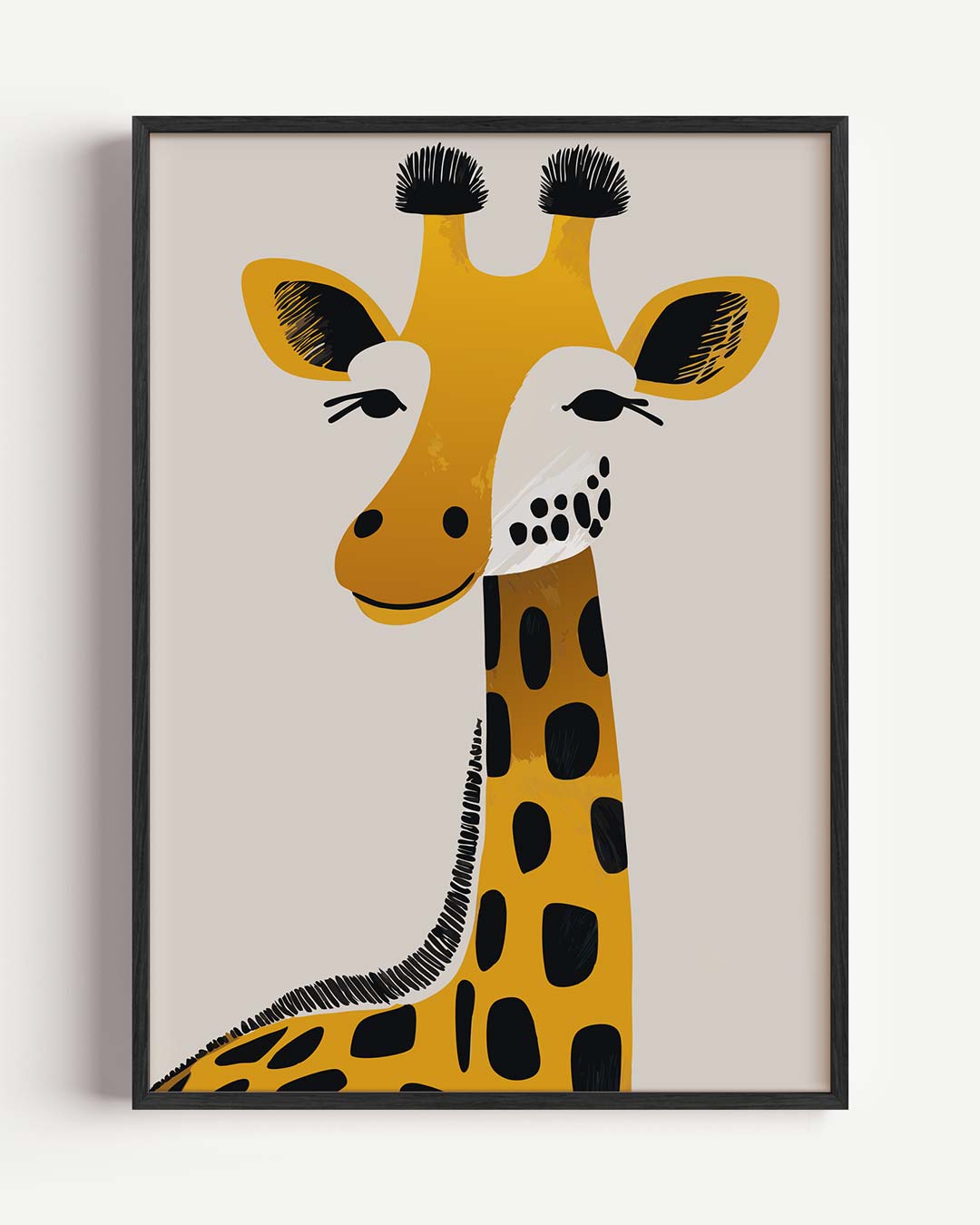 Schattige Giraf Illustratie – kids portret poster als wanddecoratie