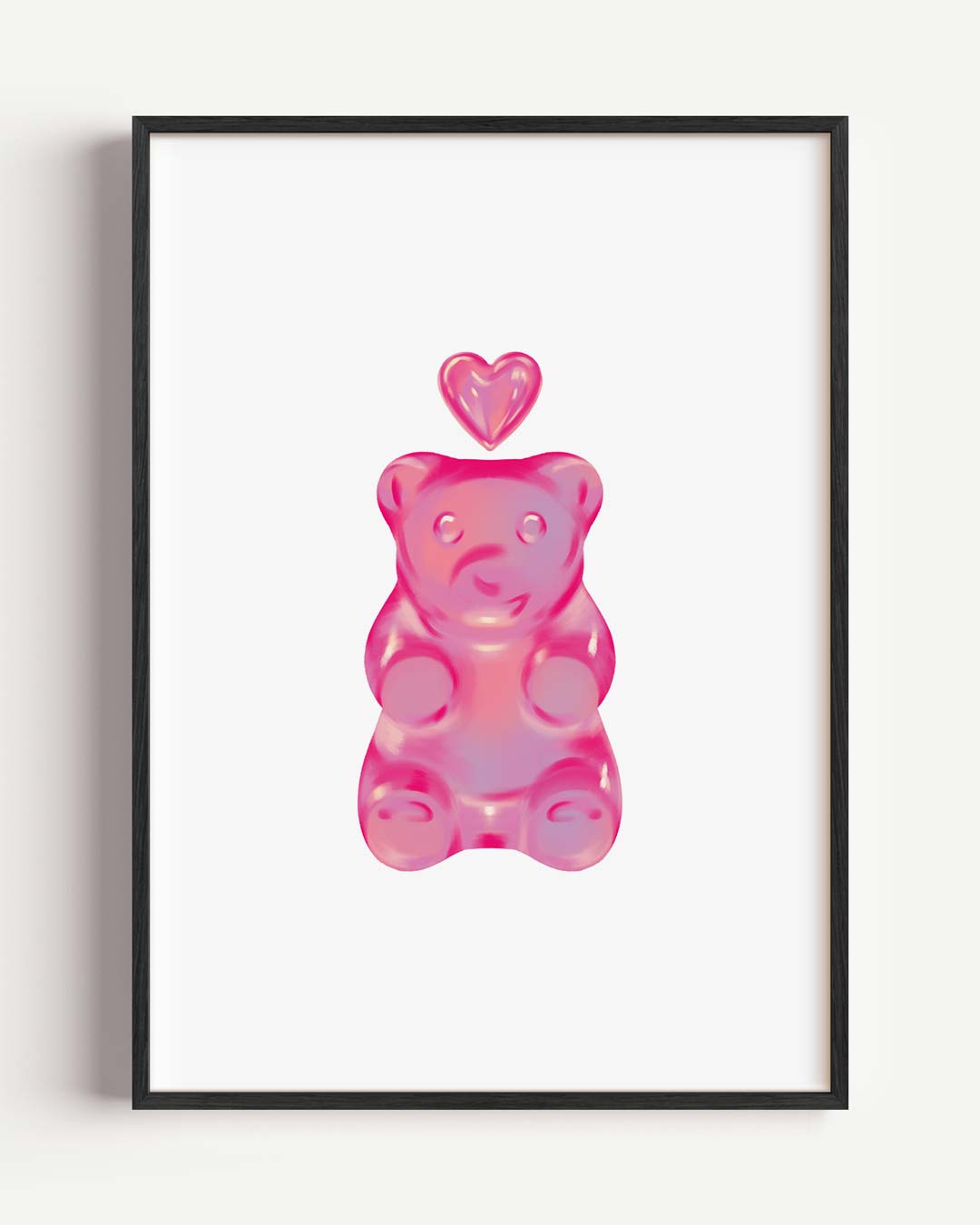 Schattige Gummybeer – zomer portret poster als wanddecoratie