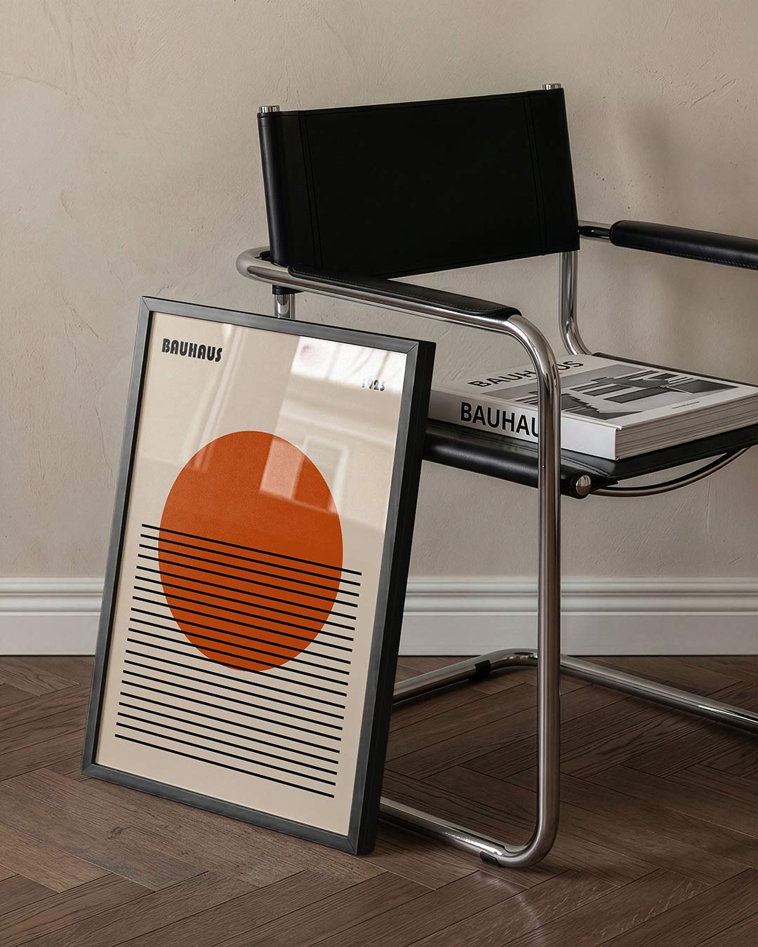 Vorm en lijnen – staande Bauhaus poster voor aan de muur