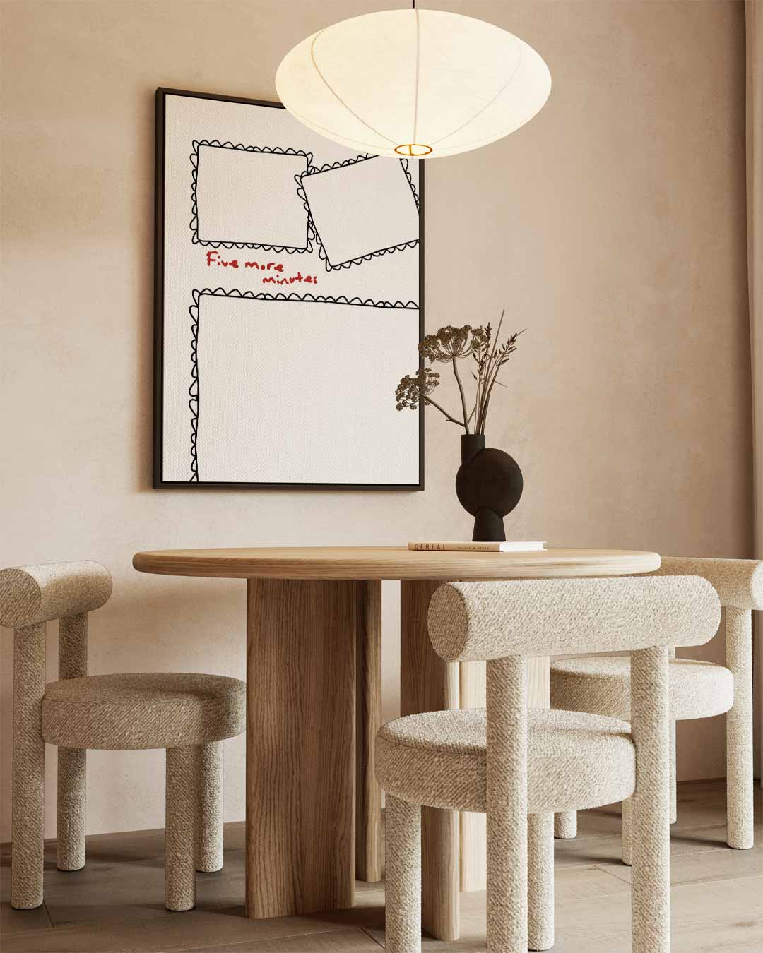 Five More Minutes – canvas wanddecoratie in portret formaat