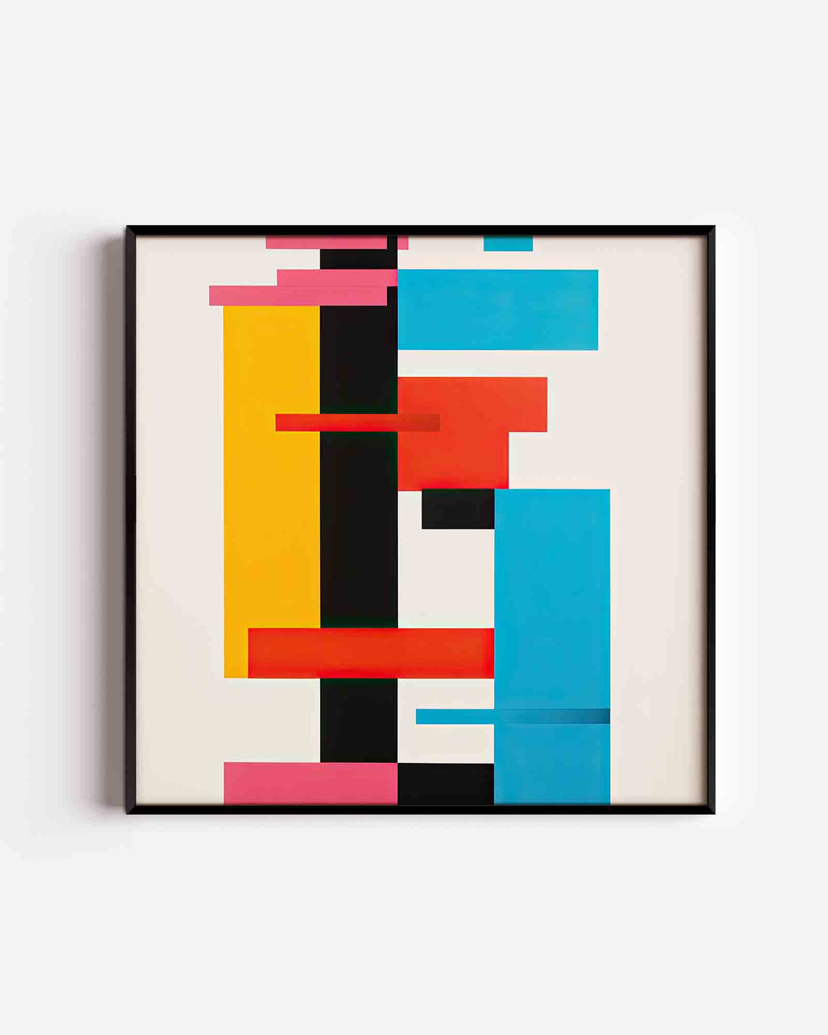 Geometrische vormen – kleurrijke illustratie poster als wanddecoratie