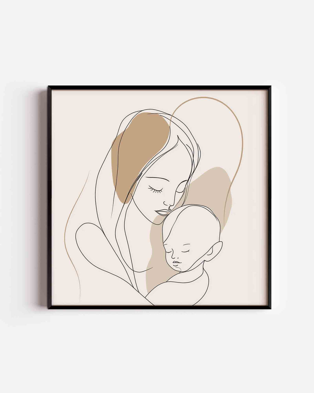 Moeder en kind – vierkante kinderposter als wanddecoratie