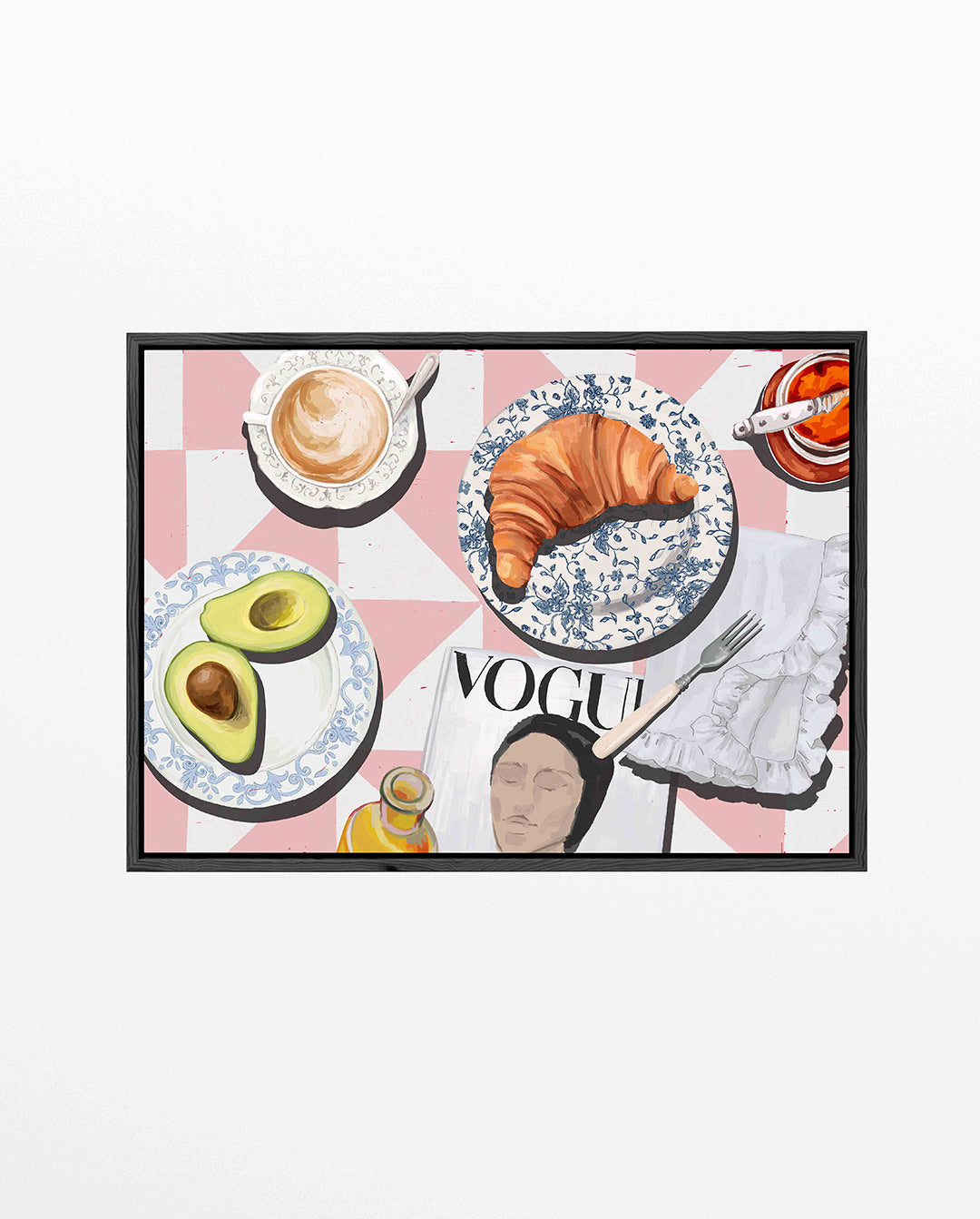 Ontbijt illustratie – Keuken kunstwerk – liggend keuken kunstwerk