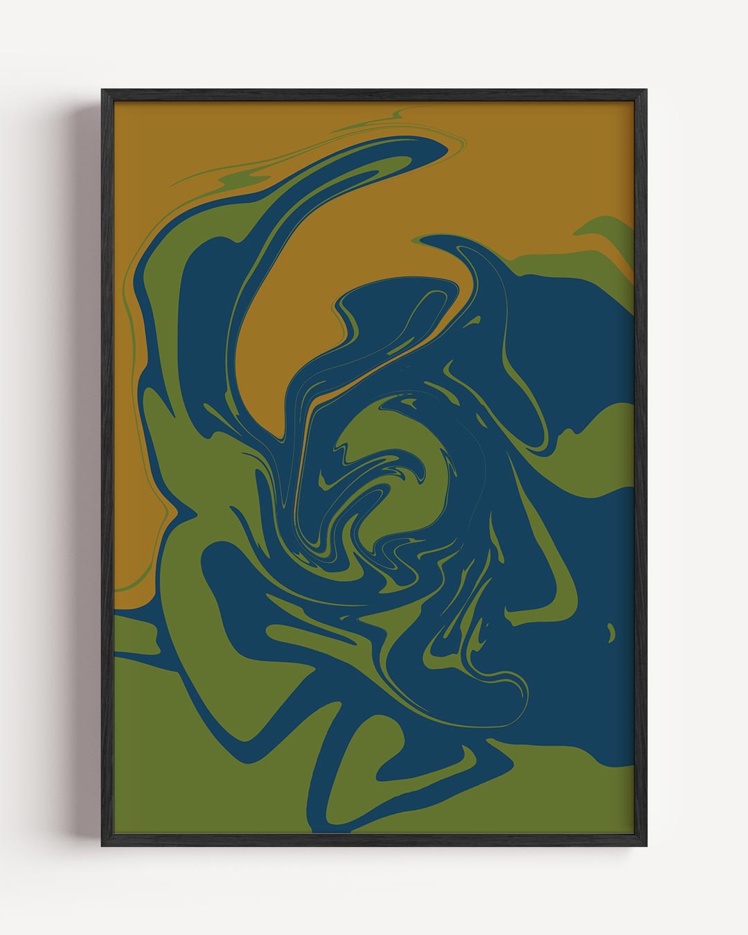 Abstracte Kleurenswirls – kleurrijke abstracte portret poster als wanddecoratie