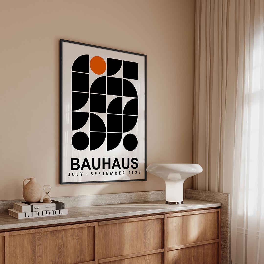  – geometrische Bauhaus poster in staand formaat