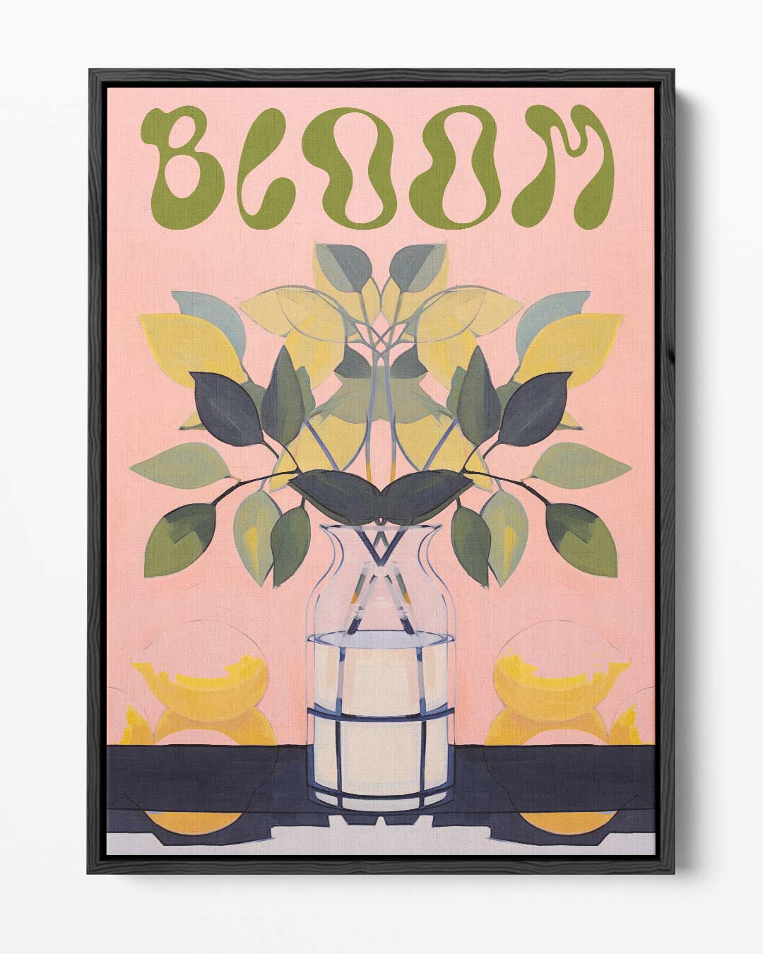 Bloemrijke Reflectie – portret kunstwerk als wanddecoratie