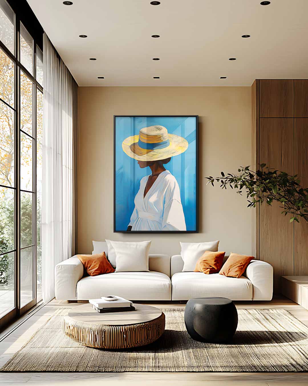 Zomer Glimlach – staand kunstwerk voor modern interieur
