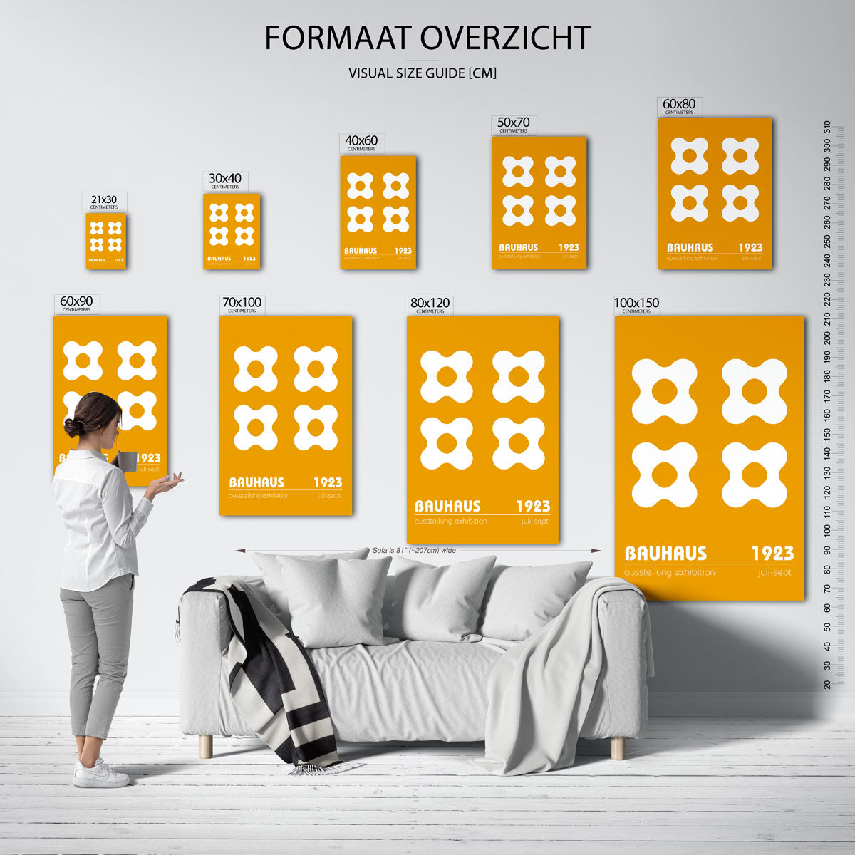 Vormen en vlakken – Bauhaus poster als moderne geometrische wanddecoratie