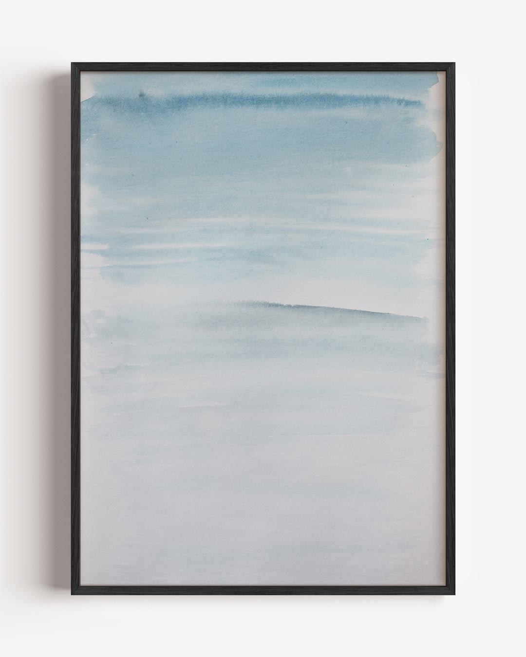 Dromerige Waterverf Blauwtinten – kleurrijke abstracte portret poster als wanddecoratie
