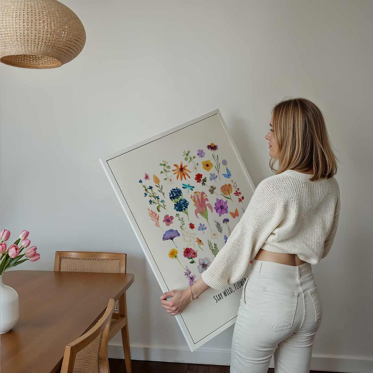 Bloemenpracht – kids poster als vrolijke staande wanddecoratie