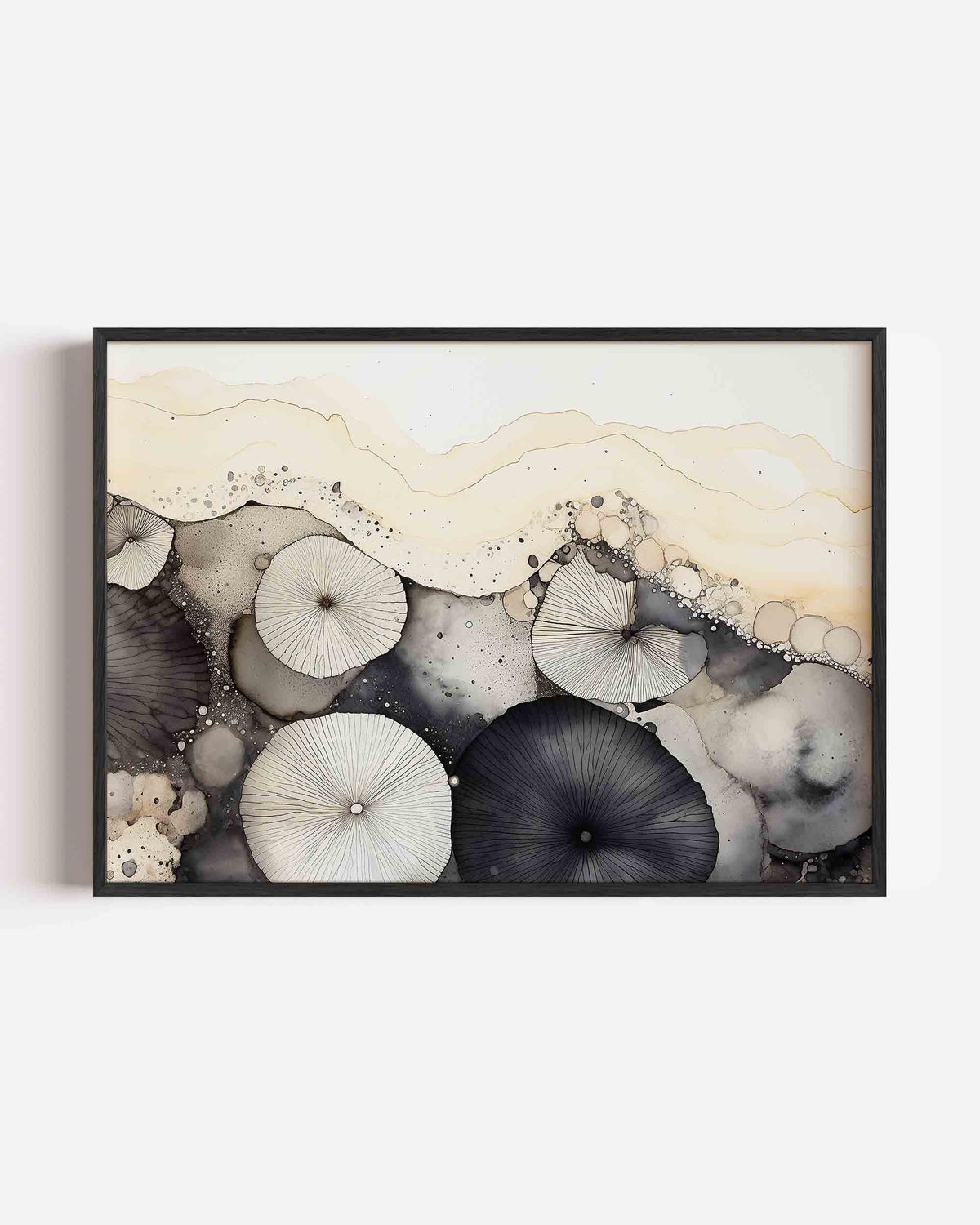 Abstracte vormen – abstracte landscape poster als wanddecoratie