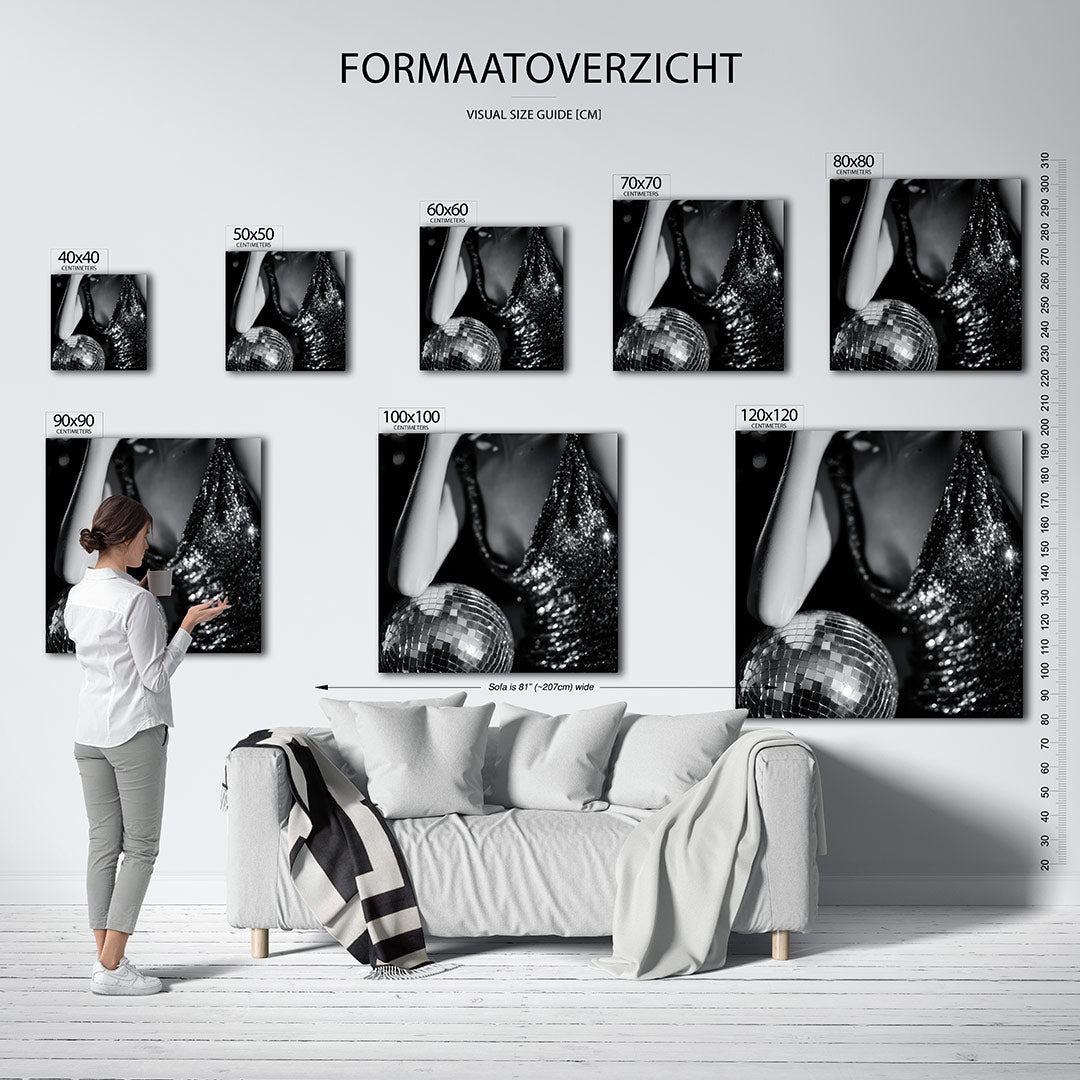 Glinsterende reflecties kunstwerk – sfeerbeeld – dit kunstwerk toont een compositie van glinsterende pailletten en een