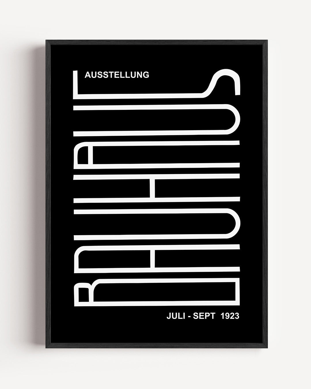 Lijnen en vlakken – staande Bauhaus poster als wanddecoratie