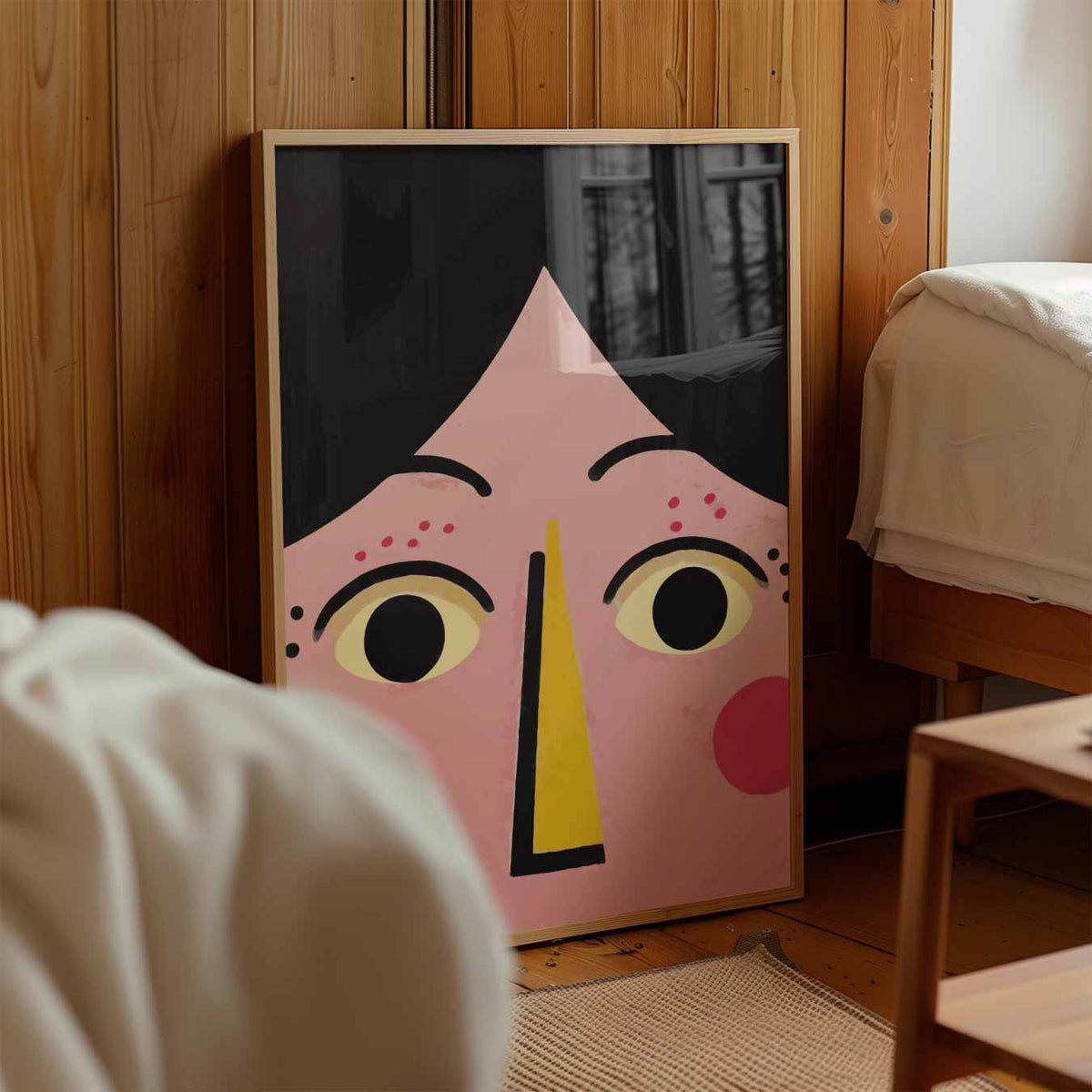 Vrolijke Gezichtsillustratie – kinderposter in staand formaat