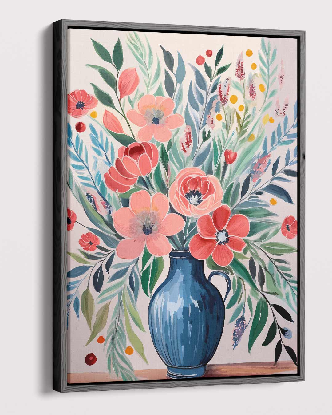 Bloemrijke Vase – dibond kunstwerk als wanddecoratie