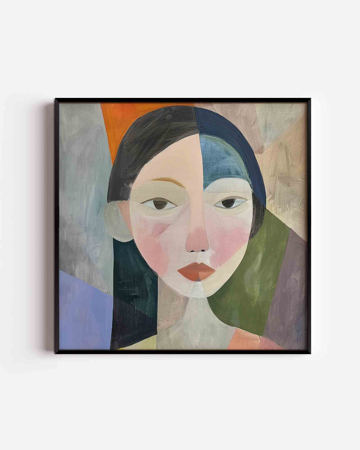 Abstract gezicht – design vierkante poster als wanddecoratie