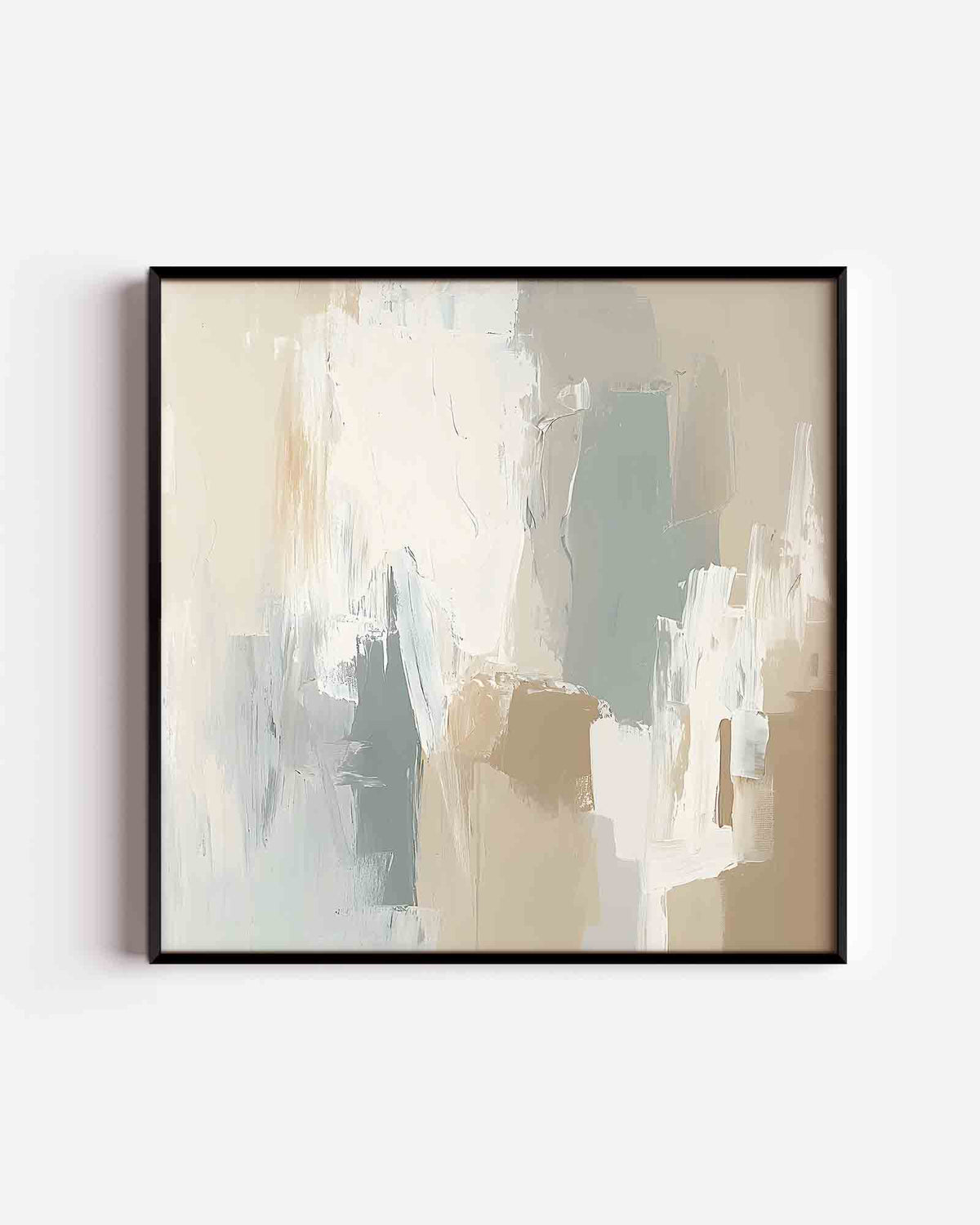Abstracte beige en grijze – abstracte textuur vierkante poster als wanddecoratie
