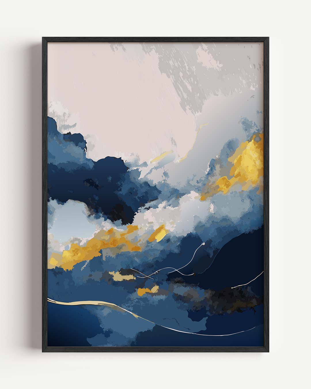 Dromerige Lucht Abstract – kleurrijke abstracte portret poster als wanddecoratie