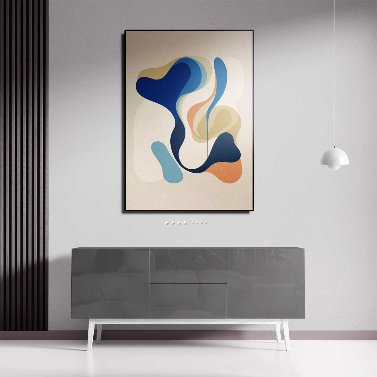 Kleurig Stromen – canvas kunstwerk als wanddecoratie