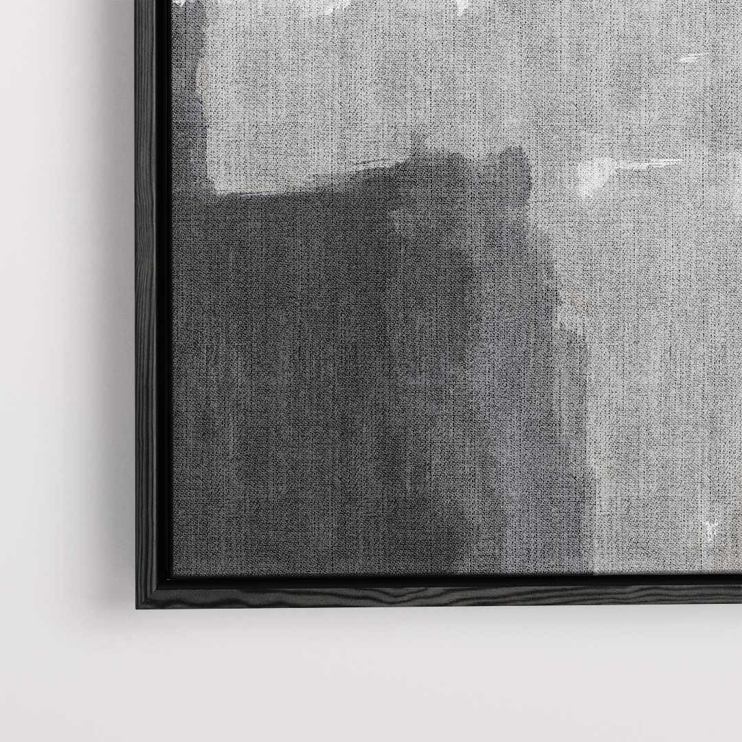 Abstracte Grijstinten Canvas – dibond kunstwerk als wanddecoratie