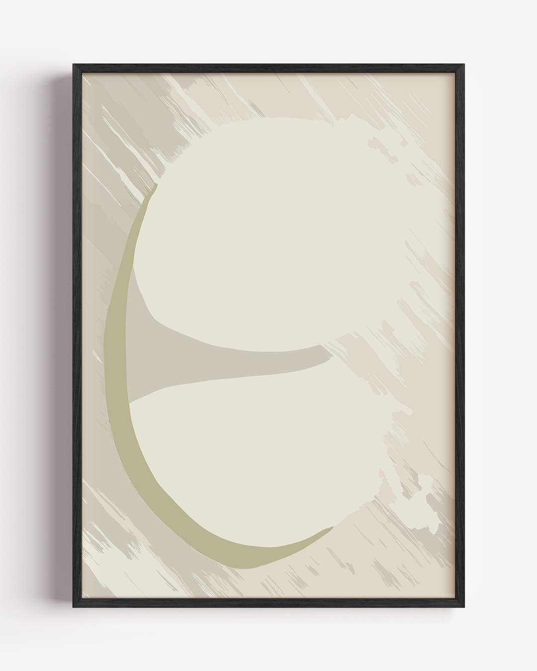 Abstracte Beige – kleurrijke abstracte portret poster als wanddecoratie