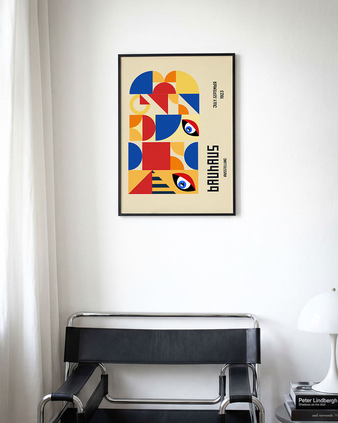 Vormritme en kleur – moderne Bauhaus wandkunst als poster