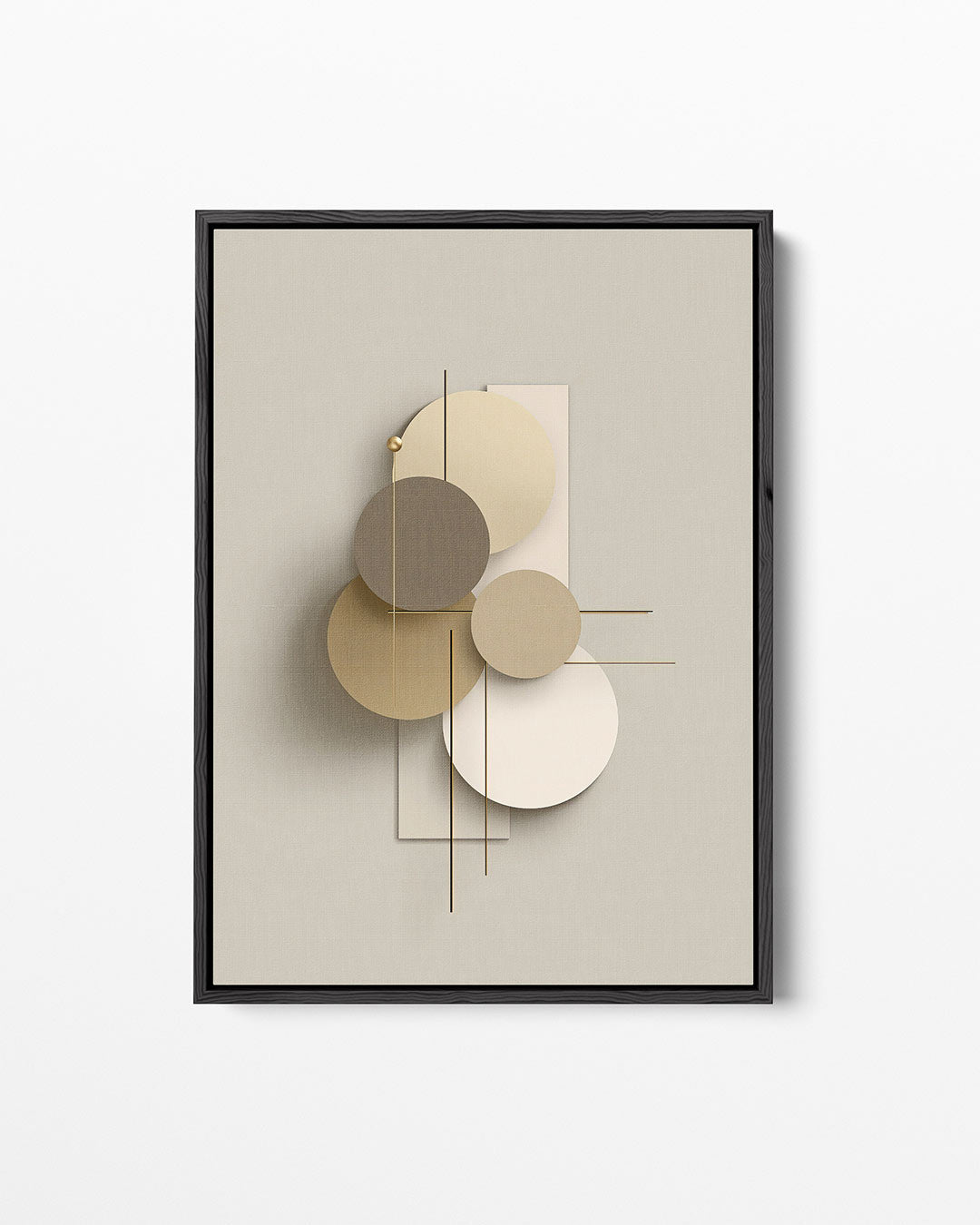 Geometrische cirkelcompositie – staand wanddecoratie kunstwerk