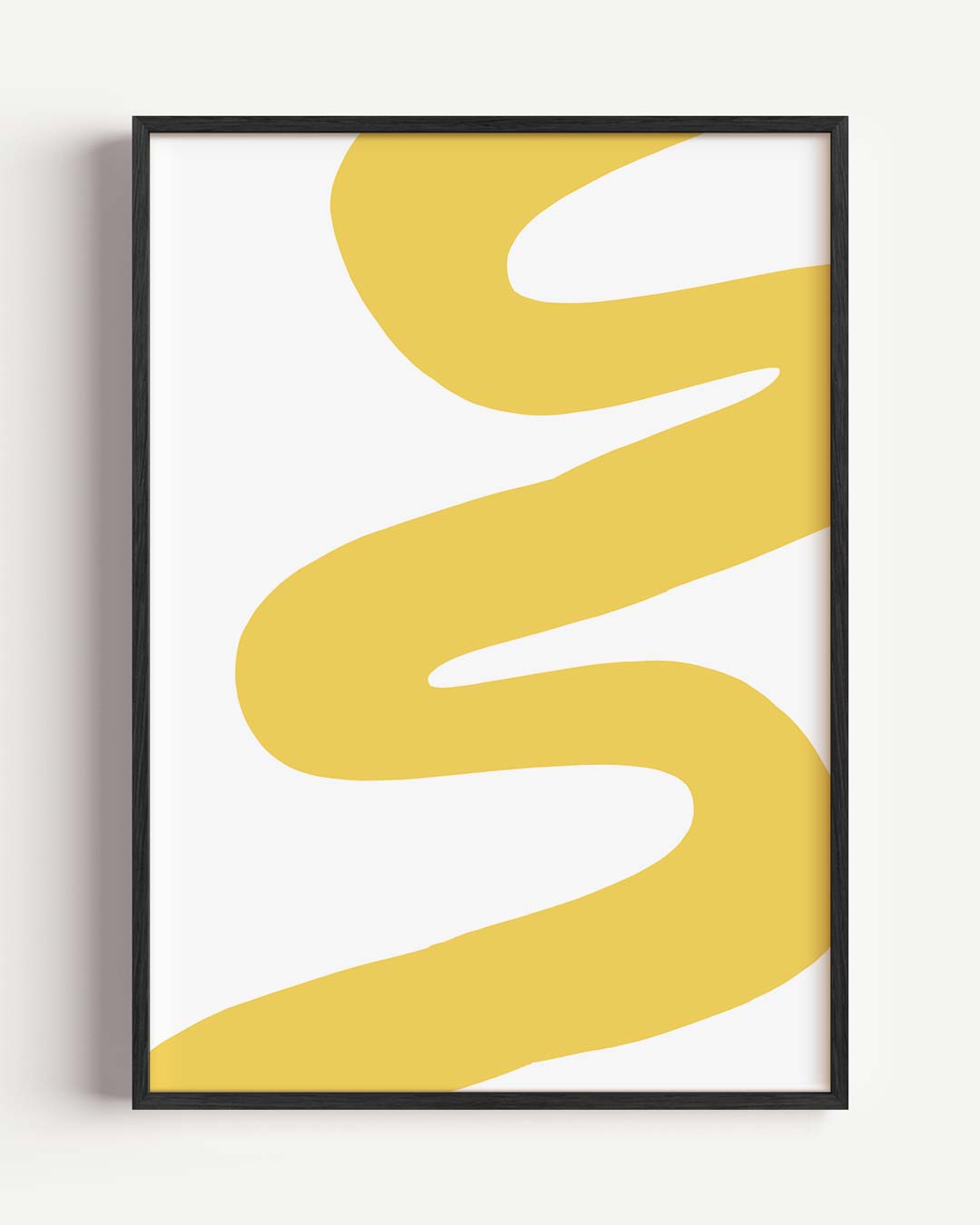 Vrolijke Gele Swirl – kleurrijke abstracte portret poster als wanddecoratie