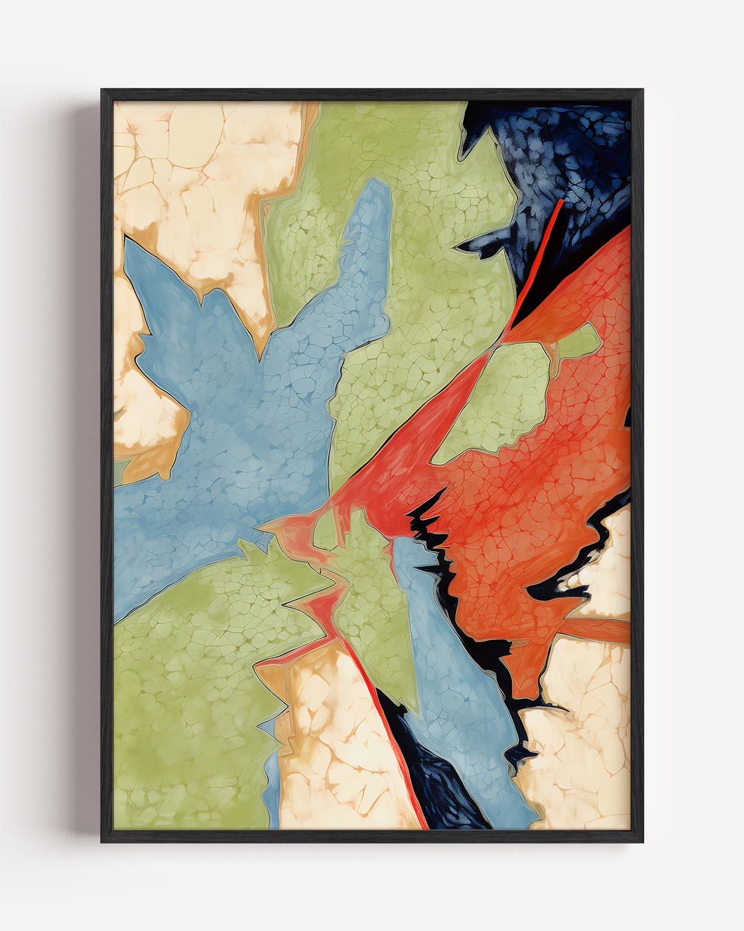Kleurrijke Abstracte Kunstposter – kleurrijke abstracte portret poster als wanddecoratie