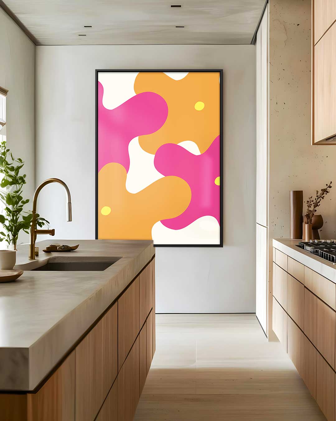 Vrolijke Kleurenexplosie – plexiglas wanddecoratie in portret formaat