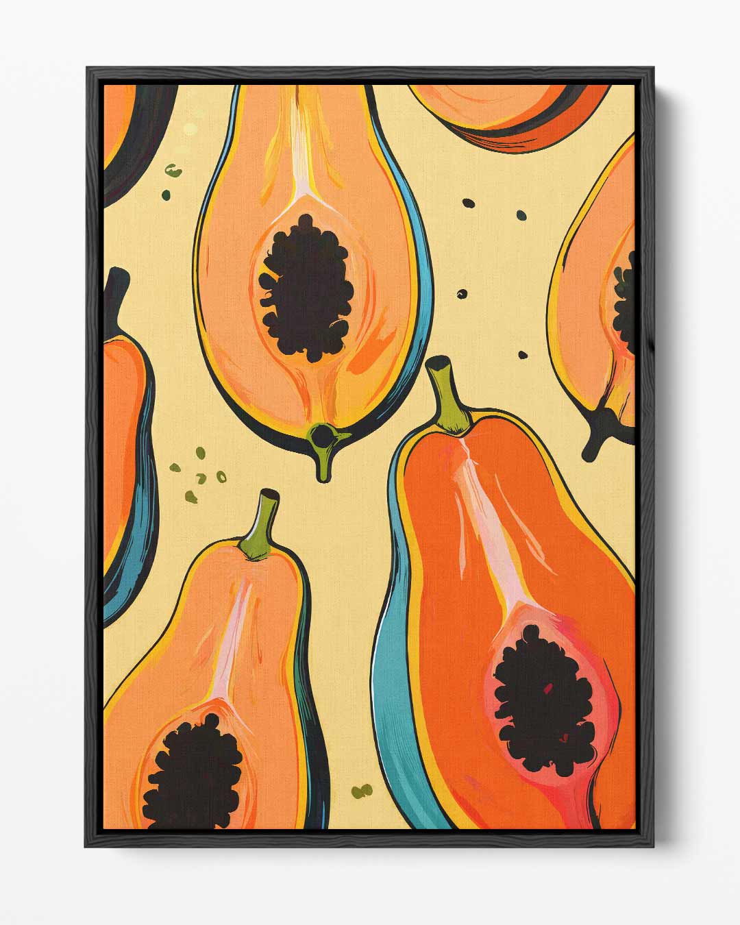 Tropisch Papaya Paradijs – portret kunstwerk als wanddecoratie