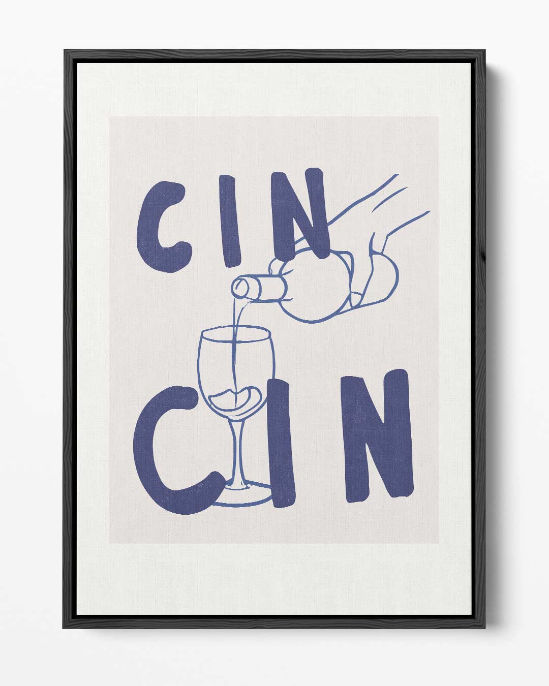 Cin Cin Cheers Illustratie – portret kunstwerk als wanddecoratie