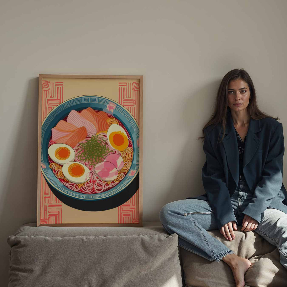 Kleurrijke Ramen – staande keuken wanddecoratie van WallArtistic