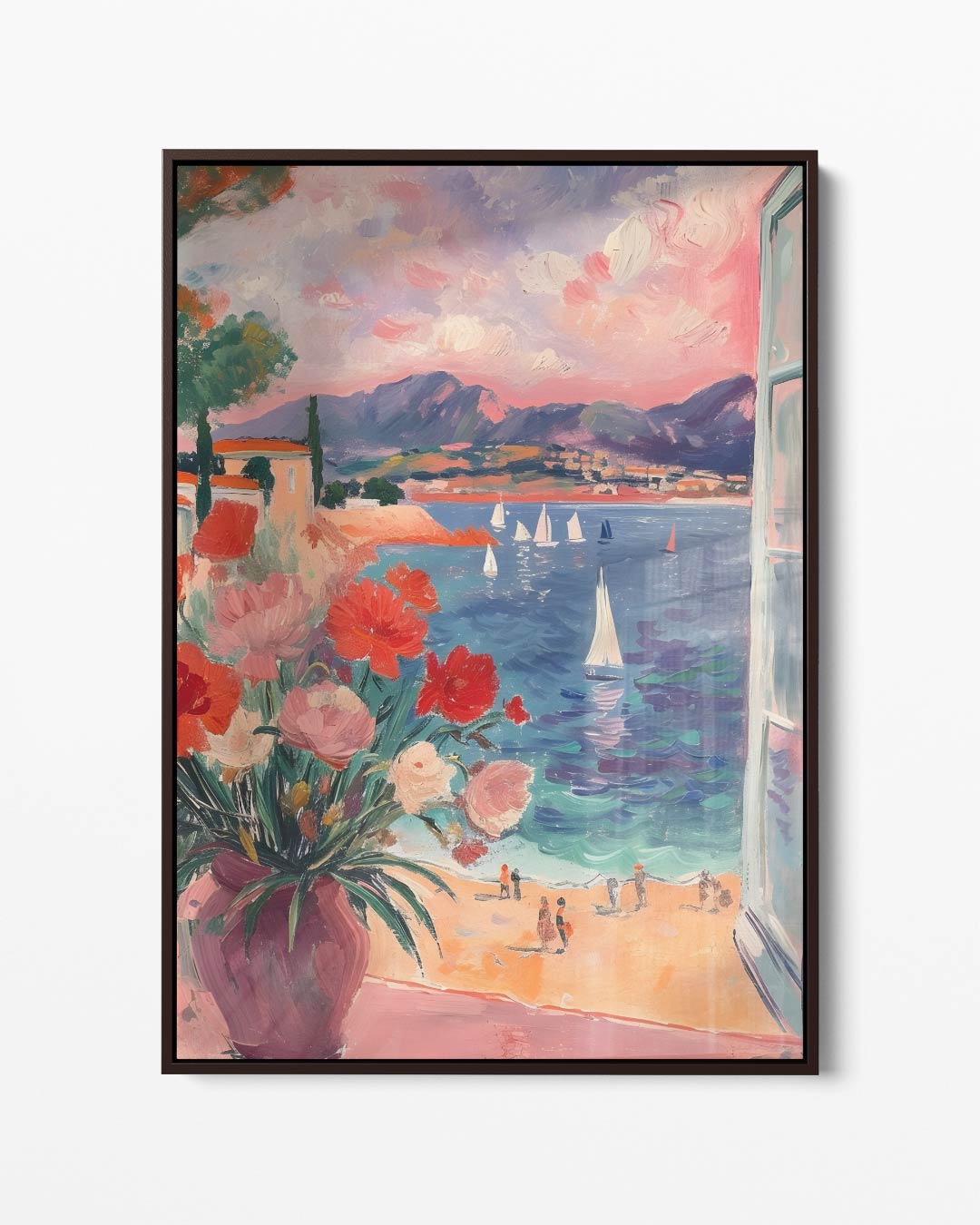 Uitzicht op een Mediterraan Paradijs – portret kunstwerk als wanddecoratie