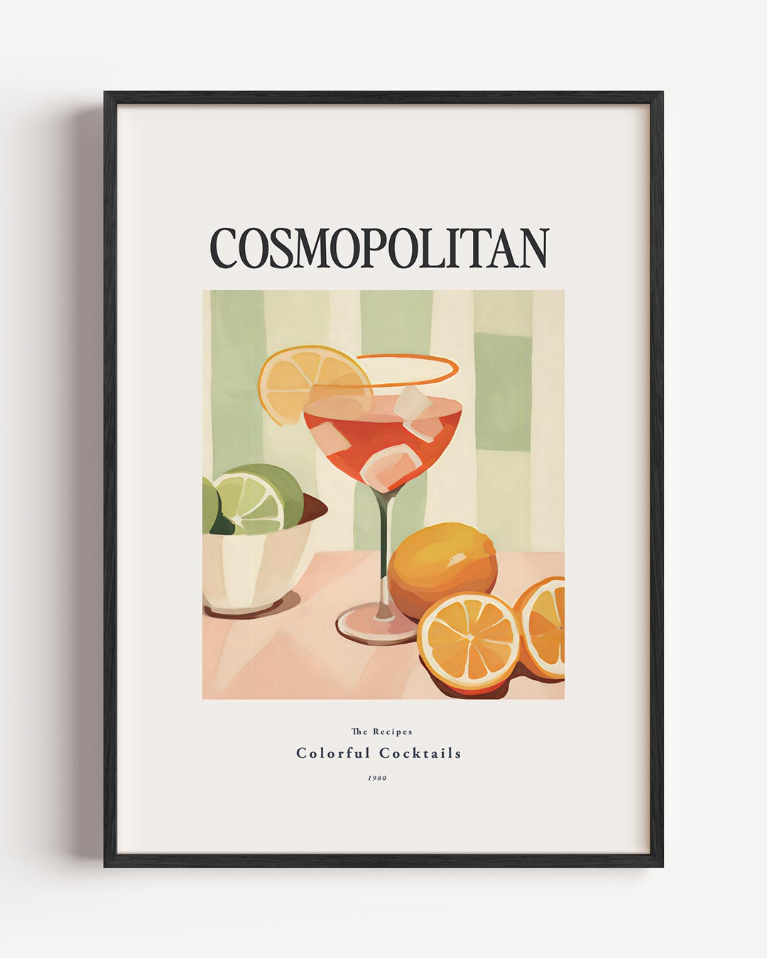 Verfrissende Cosmopolitan Cocktail – keuken portret poster als wanddecoratie