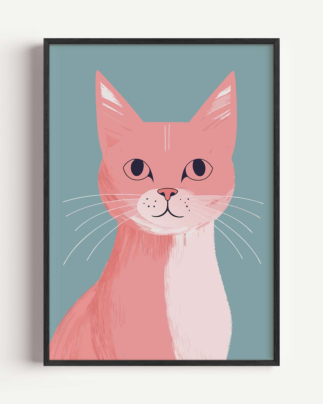 Stylish Kattenposter – dieren portret poster als wanddecoratie