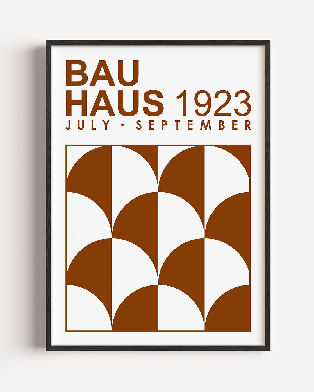 Vormritme en kleur – staande Bauhaus poster als wanddecoratie