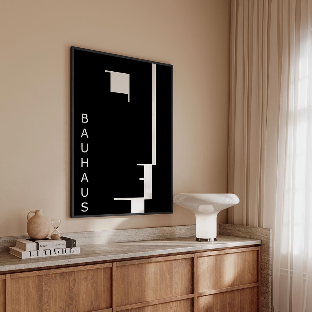  – geometrische Bauhaus poster in staand formaat
