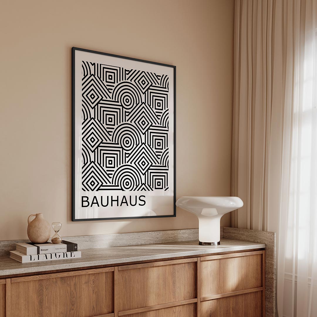  – geometrische Bauhaus poster in staand formaat