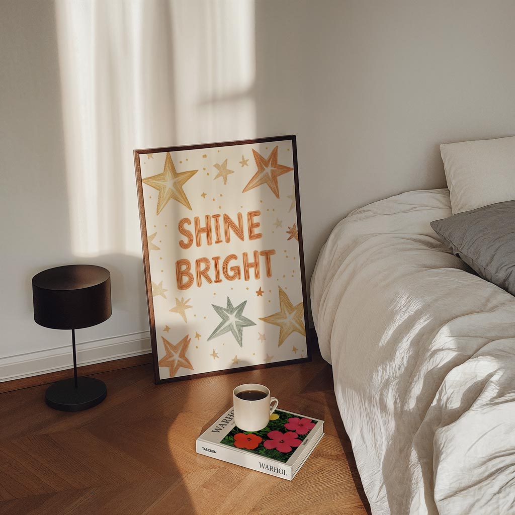 Shine Bright Sterrenposter – kinderposter in staand formaat
