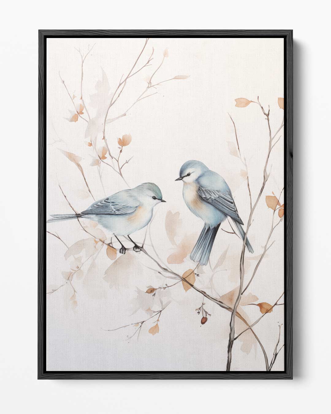 Vrolijke Vogels op Tak – portret kunstwerk als wanddecoratie