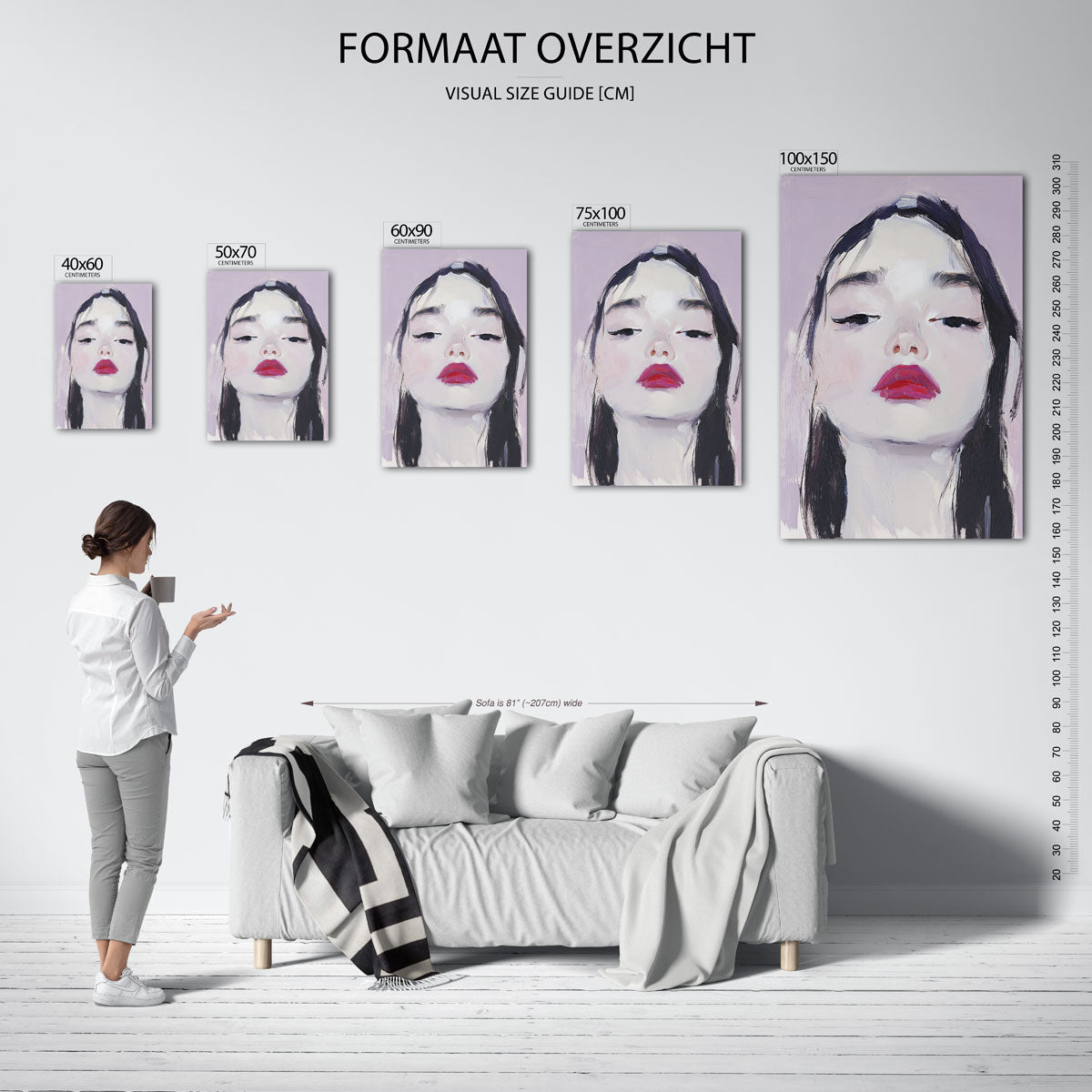 Portret – staand wanddecoratie kunstwerk