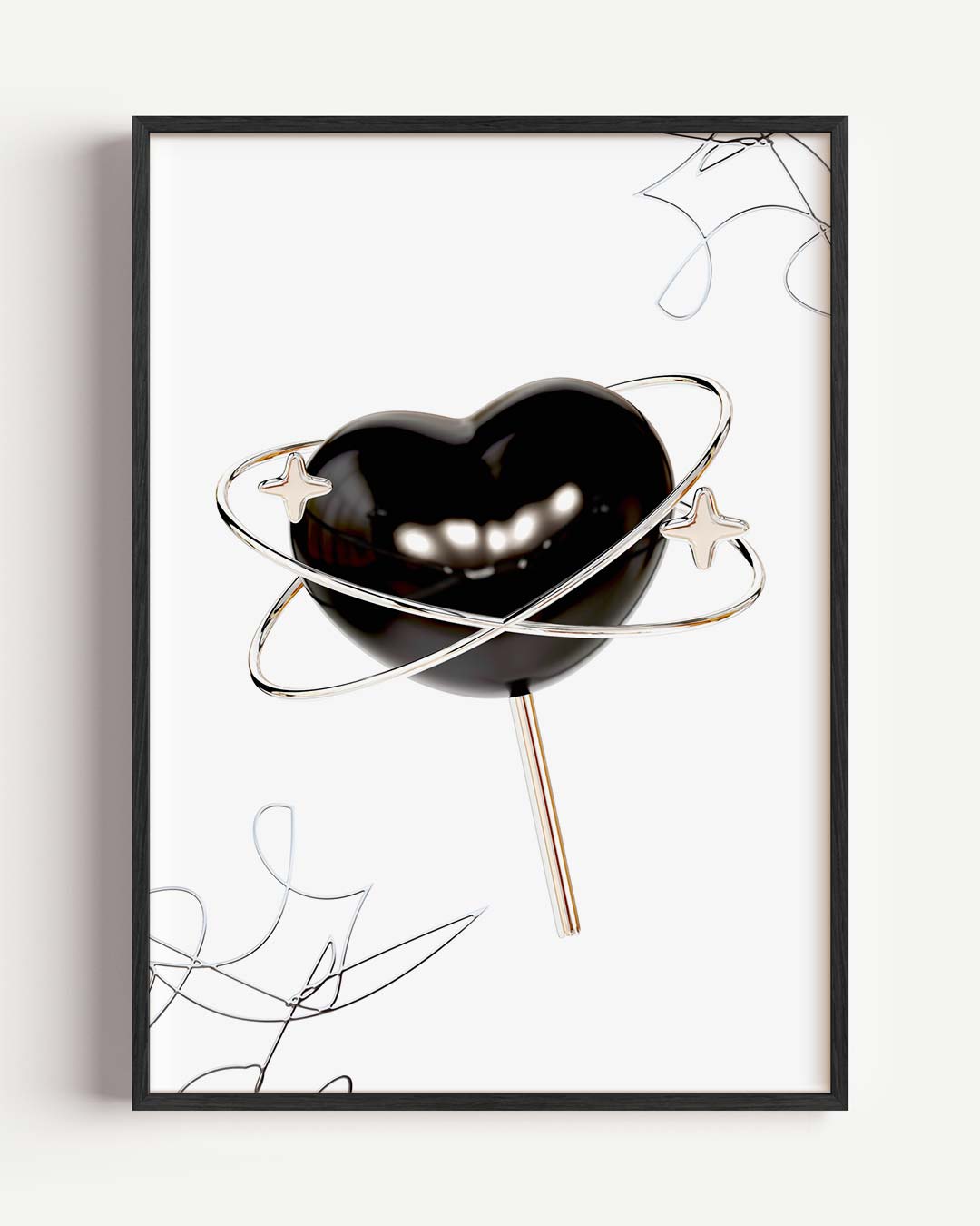 Ruimtelijk Hart – zomer portret poster als wanddecoratie
