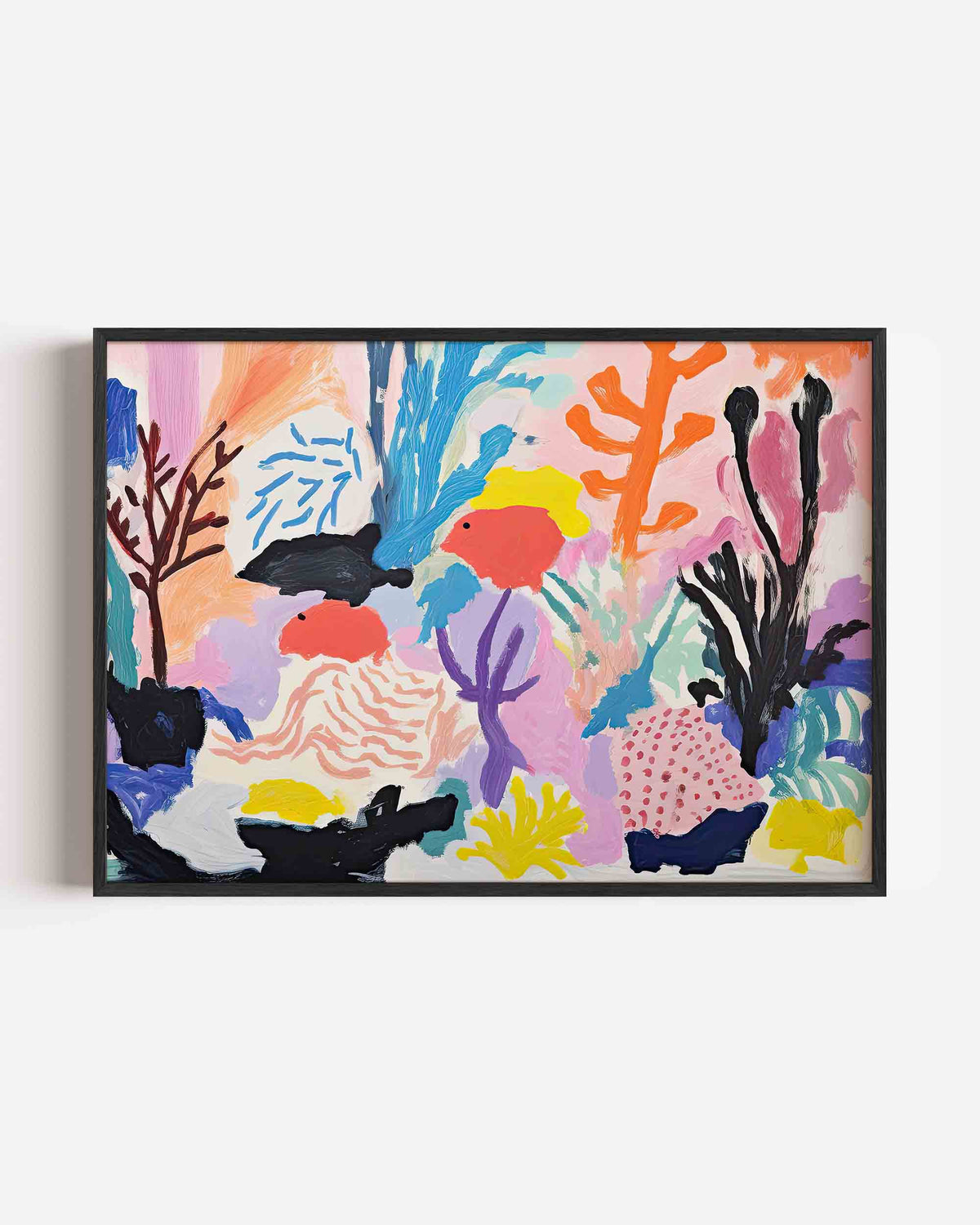 Vissen en koraal – landscape kinderposter als wanddecoratie